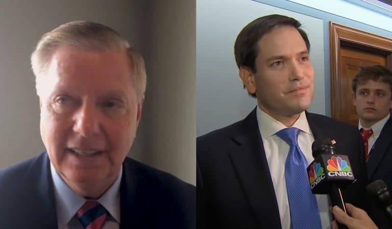 Lindsey Graham And Marco Rubio Looked Visibly Uncomfortable As Trump Went After Democrats During Speech Lindsey Graham And Marco Rubio Looked Visibly Uncomfortable As Trump Went After Democrats During Speech