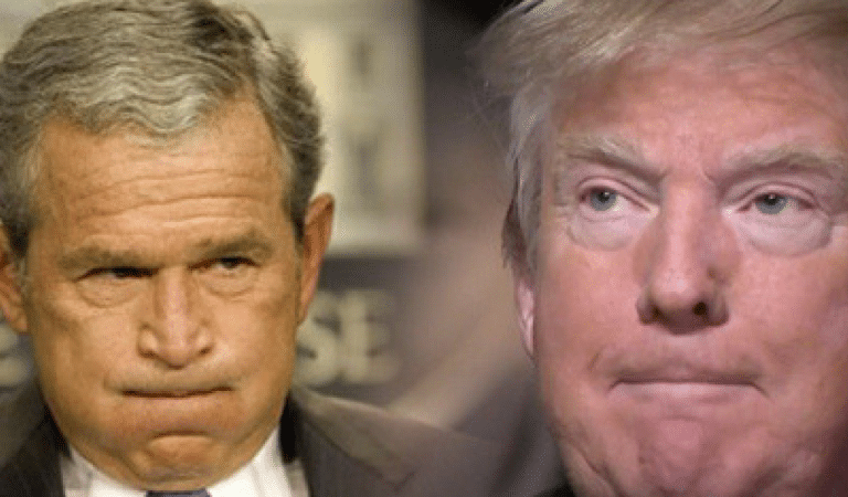 George W. Bush Makes Stunning Statement About Trump, Republicans In Panic