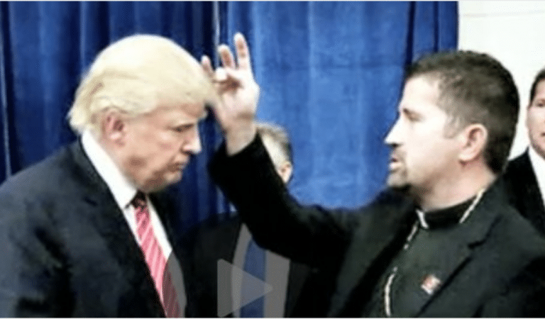 Trump Asks God For Protection From “Jungle Journalism,” Gets Pastor To Pray For Him During Bizarre Rally Moment