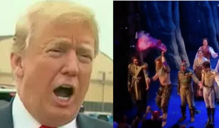 Trump Furious After Broadway Cast Humiliates Him During Show, Crowd Goes Wild