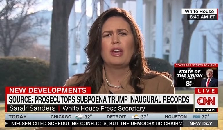 Sarah Sanders Just Admitted Trump’s Inauguration Was Filled With Corruption