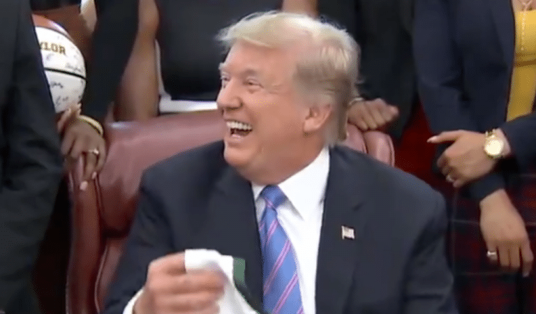 Trump Sexually Harasses Entire Women’s Basketball Team As Cameras Roll, Ruins White House Visit