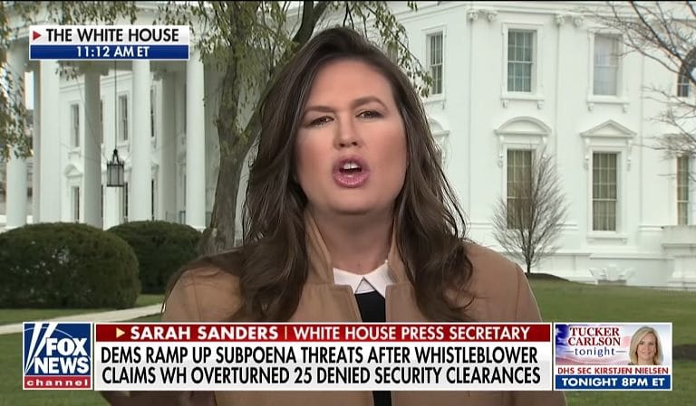 Sarah Sanders Just Released The Most Idiotic Statement About The Security Clearance Fiasco Yet