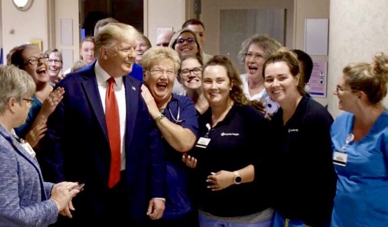 Dayton Hospital Insider Says Many Of The People Who Posed With Trump During Photo-Op Were Not Actually Hospital Employees