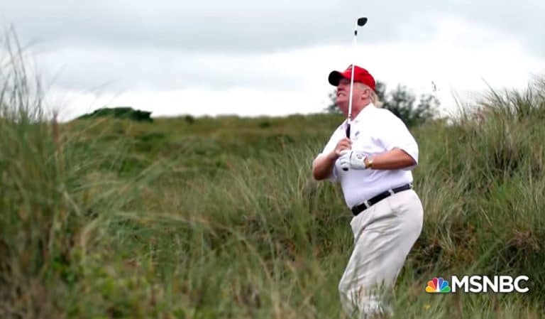 Trump Appears To Get Caught On Video Cheating At Golf, Twitter Reacts: “He Cheats At Everything”